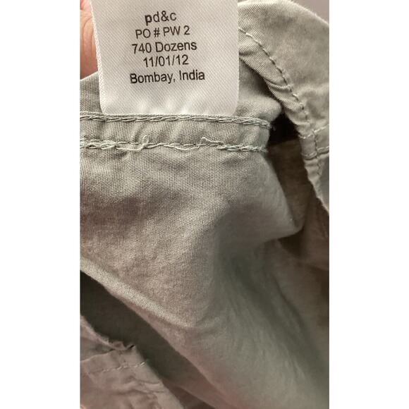 PD C Shirt Men Olive Green Button Up Regular Fit Casual Comfort Short small - Picture 6 of 6